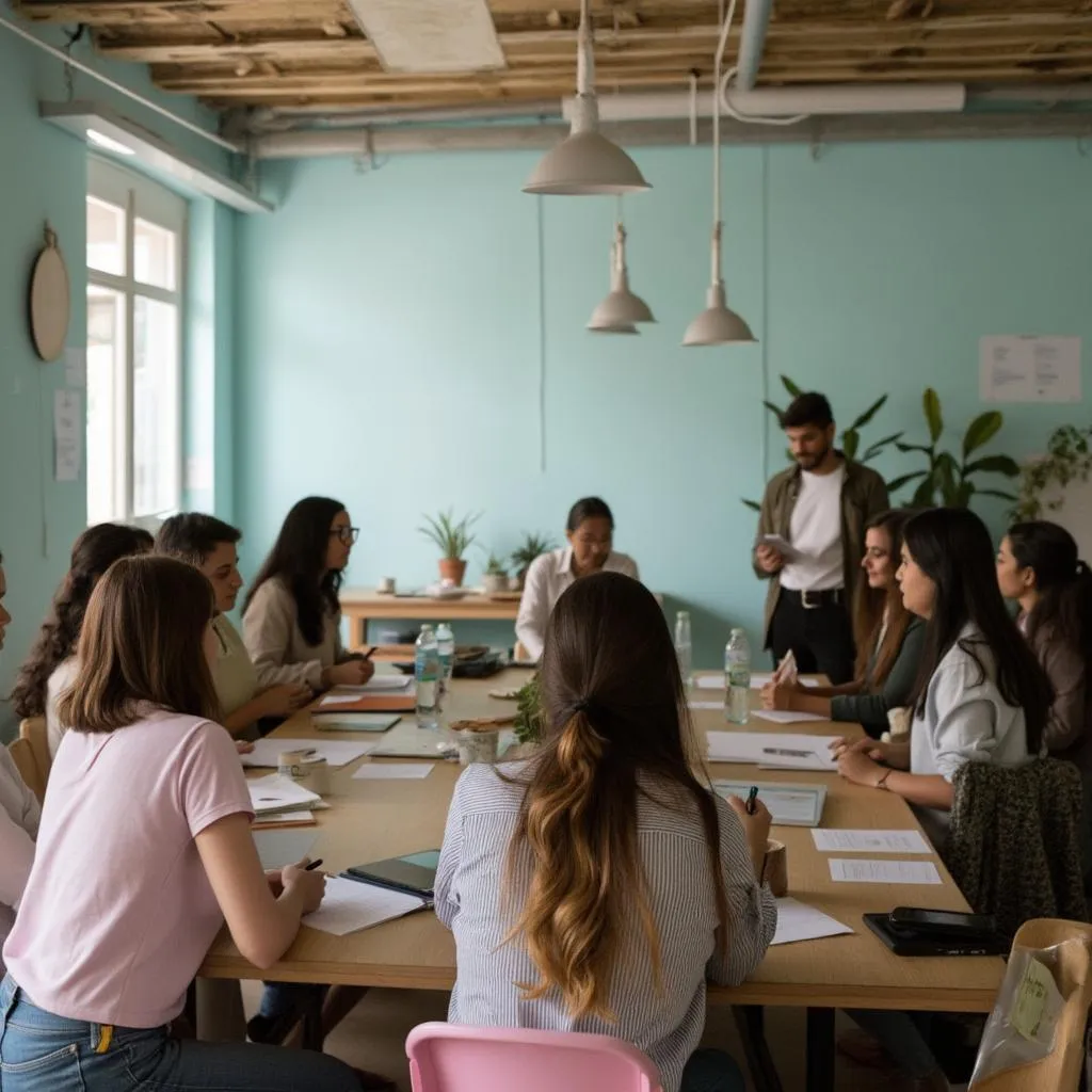 Taller interactivo de finanzas personales en progreso en Buenos Aires